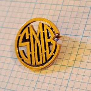 SMB SBM Gold Monogram Pin